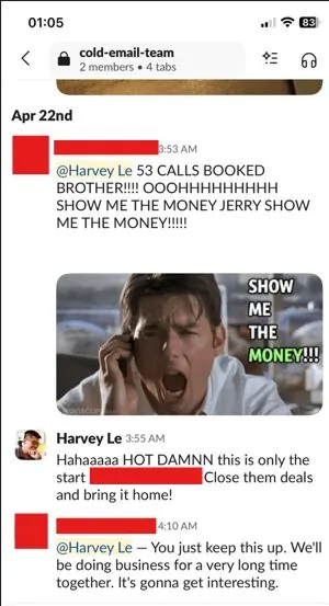 "53 calls booked brother"